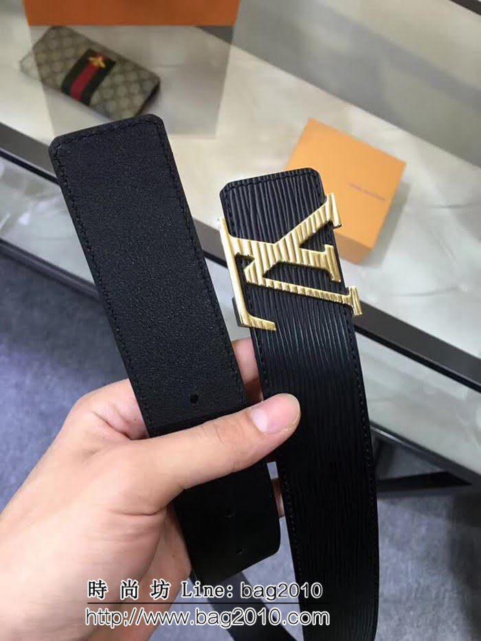 路易威登LV 香港專櫃新款 水波紋扣頭皮帶 專櫃同步 LHG1093